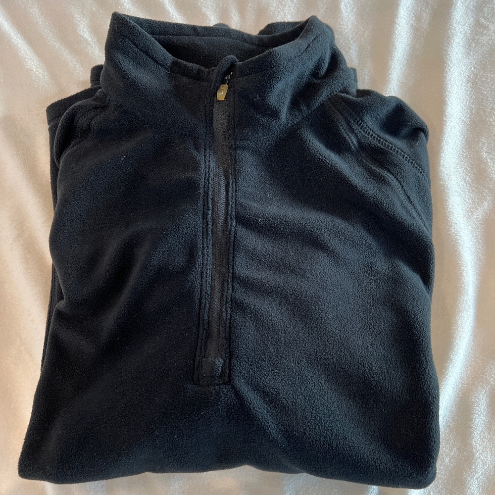 Alpine Design Womens Black Light Weight Quarter Zip Fleece Size XL
